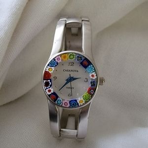 Casanova Venice Murano Glass Floral Watch Fresh Battery!!